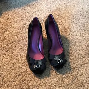 Coach Poppy ‘Jaden’ wedge, black, size 8